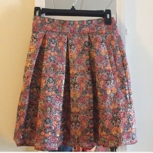 Anthropologie Maeve jacquard floral skirt